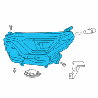 OEM 2016 Toyota RAV4 Headlamp Assembly Diagram - 81185-42670