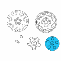 OEM Lexus Ornament Sub-Assy, Wheel Hub Diagram - 42603-50901