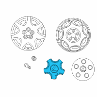 OEM 2002 Lexus LS430 Ornament Sub-Assy, Wheel Hub Diagram - 42603-50170