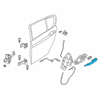 OEM BMW X3 Front Driver Side Door Handle Diagram - 51-21-9-491-459