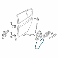 OEM BMW 330i xDrive BOWDEN CABLE, OUTSIDE DOOR H Diagram - 51-22-7-432-224