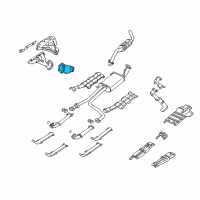 OEM Infiniti QX4 Three Way Catalytic Converter Diagram - B08A0-0W500