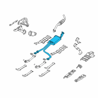 OEM 1997 Nissan Pathfinder Exhaust Muffler Assembly Diagram - 20100-0W705