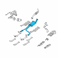 OEM 1996 Nissan Pathfinder Exhaust Muffler Assembly Diagram - 20100-0W705