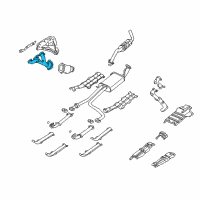 OEM Nissan Pathfinder Exhaust Manifold Diagram - 14004-2W600