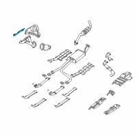 OEM 2000 Infiniti QX4 Gasket- Exhaust Manifold Diagram - 14036-1W600