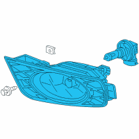 OEM 2009 Honda Odyssey Foglight Unit, Driver Side Diagram - 33951-SHJ-305