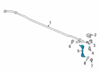 OEM 2018 Honda CR-V Link Complete, Rear Stabilizer Diagram - 52320-TRT-A01