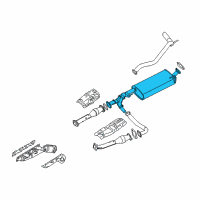 OEM Infiniti Exhaust Main Muffler Assembly Diagram - 20100-7S600