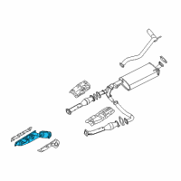 OEM Nissan Titan Exhaust Manifold With Catalytic Converter Passenger Side Diagram - 14002-ZT01D