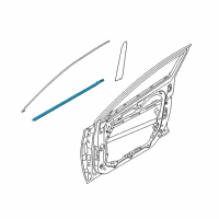 OEM 2020 Hyundai Elantra GT Weatherstrip-Front Door Belt Outside, LH Diagram - 82210-G3010