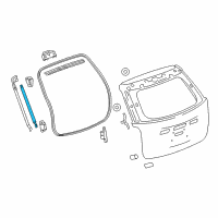 OEM 2012 GMC Terrain Lift Cylinder Diagram - 20990086