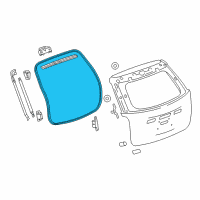 OEM GMC Terrain Weatherstrip On Body Diagram - 23495336