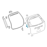 OEM 2016 Chevrolet Equinox Lift Cylinder Lower Bracket Diagram - 20903049