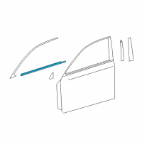 OEM Lexus GS200t Moulding Assy, Front Door Belt Diagram - 75710-30500