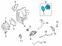 OEM 2018 Nissan Rogue Thermostat Assembly Diagram - 21200-ET01A