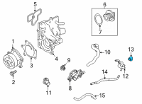 OEM Nissan Hose-Water Diagram - 14055-6LB0A