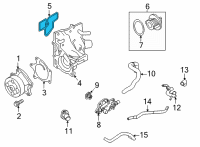 OEM 2021 Nissan Sentra Gasket-Water Inlet Diagram - 13050-ET00B