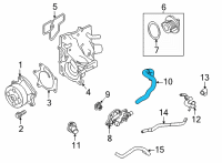 OEM 2022 Nissan Sentra Hose-Water Diagram - 14055-6LB0B