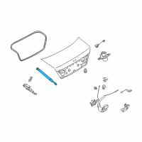 OEM 2010 Infiniti M35 Stay Assembly - Trunk Lid Diagram - 84430-EJ70C