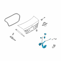 OEM 2007 Infiniti M45 Trunk Lid Lock Assembly Diagram - 84631-EH100