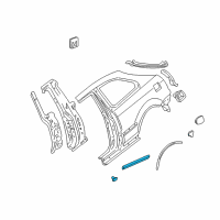 OEM 1998 Honda Civic Protector, L. RR. Fender Diagram - 75324-S03-A01