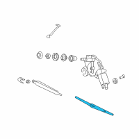 OEM Hyundai Entourage Blade Assembly-Wiper, Rear Diagram - 4DH09-AK011-R