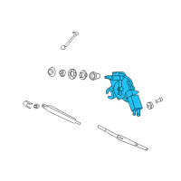 OEM 2010 Kia Sedona Rear Wiper Motor Assembly Diagram - 987104D000