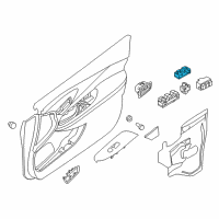 OEM 2021 Nissan Murano Switch Assy-Power Window, Assist Diagram - 25411-5AA0A