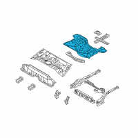 OEM 2008 Kia Rio5 Panel Assembly-Rear Floor Support Diagram - 655131G210