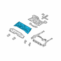 OEM 2011 Kia Rio5 Panel Assembly-Rear Floor Diagram - 655101G210