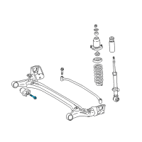 OEM 2008 Pontiac Vibe Bolt, Rear Axle Diagram - 88971283