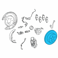OEM Lexus RC F Disc, Brake, Rear LH Diagram - 42432-0W010