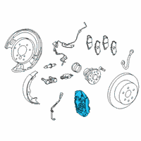 OEM 2017 Lexus GS F Rear Driver Disc Brake Cylinder Assembly Diagram - 47850-0W110