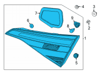 OEM 2022 Honda Civic LIGHT ASSY-, R- LID Diagram - 34150-T20-A01