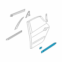 OEM 2006 Infiniti M35 Moulding-Rear Door, RH Diagram - 82870-EH101