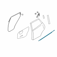 OEM Nissan Juke MOULDING - Rear Door Outside, RH Diagram - 82820-1KA0A