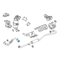 OEM 2022 Honda Civic Gasket, Exhuast Pipe Diagram - 18303-TR0-A01