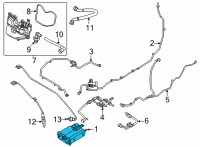 OEM 2022 Ford Maverick CANNISTER - FUEL VAPOUR STORE Diagram - NZ6Z-9D653-AA