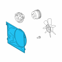 OEM 2010 Toyota 4Runner Fan Shroud Diagram - 16711-31490