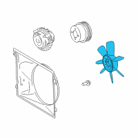 OEM 2019 Toyota 4Runner Fan Blade Diagram - 16361-31060