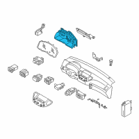 OEM 2002 Infiniti Q45 Instrument Cluster Speedometer Assembly Diagram - 24820-AR279