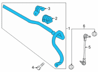 OEM 2022 Buick Encore GX Stabilizer Bar Diagram - 42774960