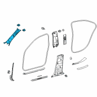 OEM 2018 Lexus IS300 GARNISH Assembly, Front Pillar Diagram - 62210-53040-A0