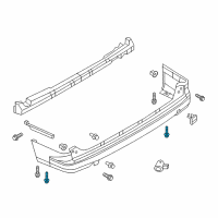 OEM 2015 Chevrolet City Express Bumper Cover Bolt Diagram - 19317727