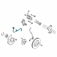 OEM Kia Forte Brake Front Hose, Right Diagram - 587321M000