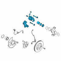 OEM 2012 Kia Forte Front Brake Caliper Kit, Left Diagram - 581801MA60