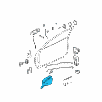 OEM 2000 Oldsmobile Alero Handle, Front Side Door Inside Diagram - 22657415