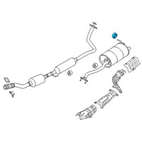 OEM Nissan Versa Mounting-Exhaust, Rubber Diagram - 20651-5RA3A