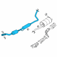 OEM Nissan Versa Exhaust Tube, Front W/Catalyst Converter Diagram - 200A0-5RL6A